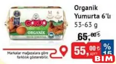 ORGANİK YUMURTA 6'LI 53-62 G